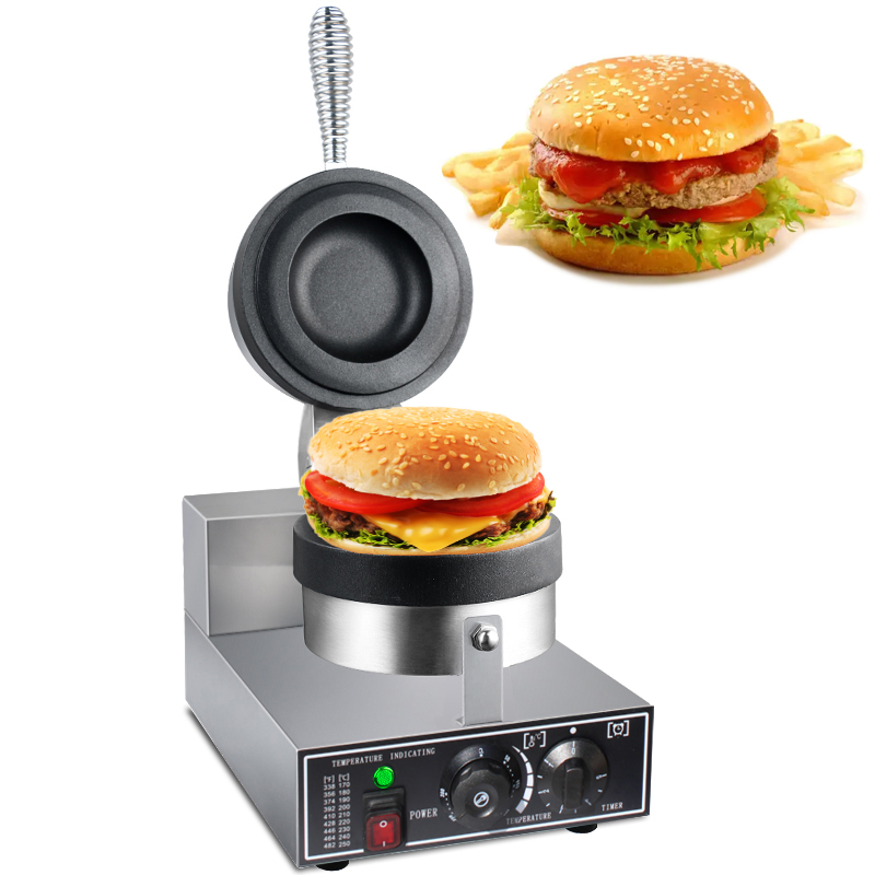 Mini Waffle Maker Machine - HPH2O Elektrische UFO-Burger-Maschine 1300W Panini-Presse Antihaftbeschichtung