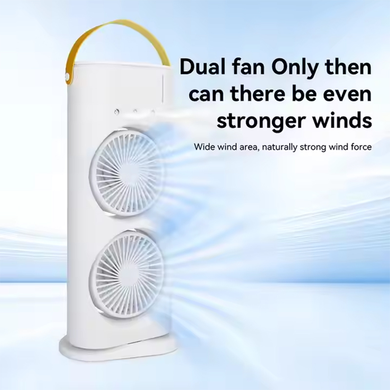 Portable Blender Usb Rechargeable - 3-in-1 Doppelkopf-Sprühnebel-Ventilator Tragbare Klimaanlage USB-Kabel Elektrischer