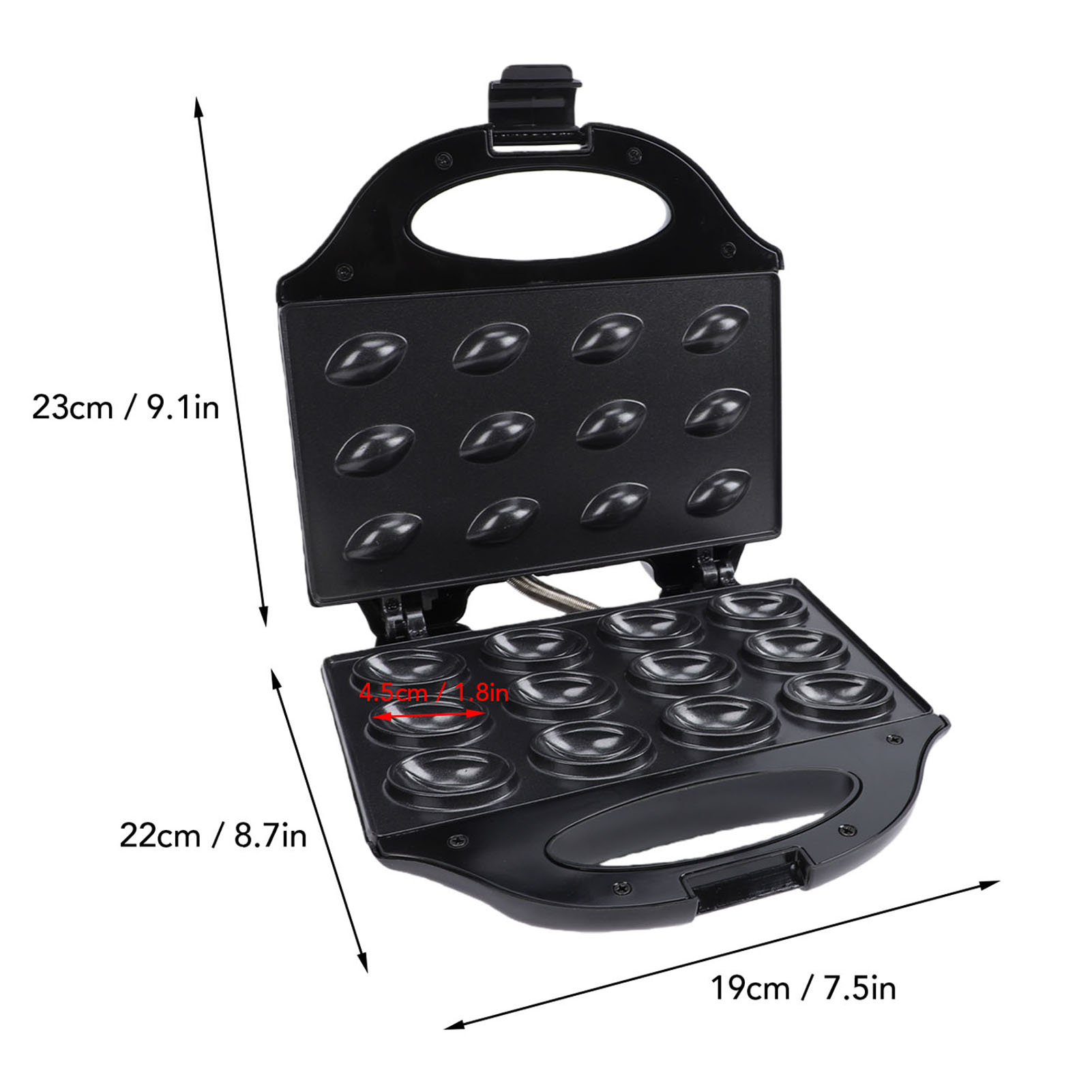 Walnuss-Maker 750W 12 Kapazitä – Mini Waffle Maker Machine Bewertung und Preis