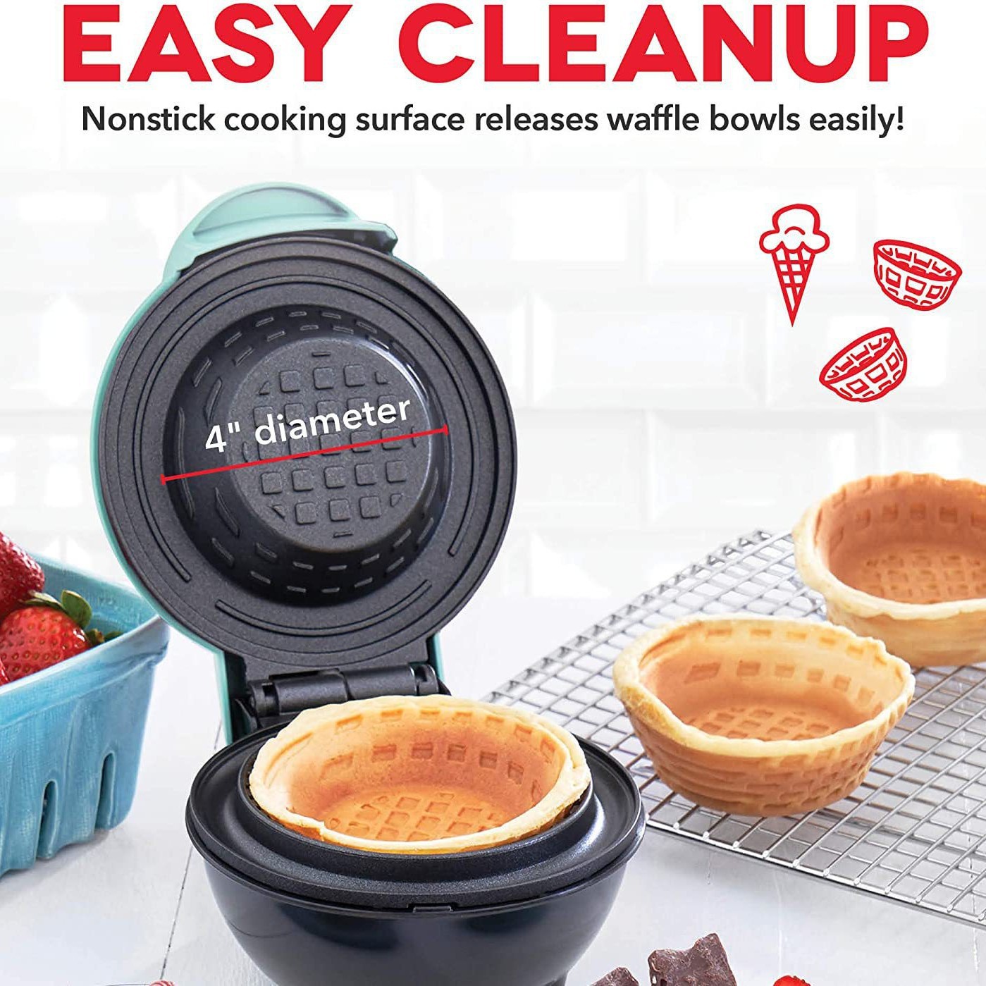 Mini-Waffelschalen-Maker, elek – Mini Waffle Maker Machine Bewertung und Preis