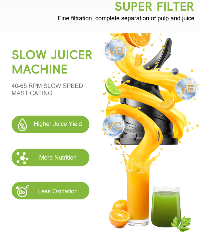 Kommerzieller elektrischer Kal – Electric Slow Juicer Cold Press Bewertung und Preis